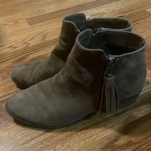MIA Suede Taupe Bootie with Tassell
